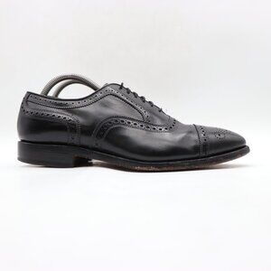 Allen Edmonds Strand Cap Dress Shoes Men's 8.5 D Black Leather Medallion USA